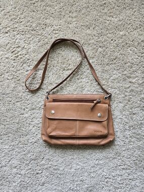 Fossil Small Crossbody Bag Brown Leather